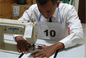 実技試験(ミシン縫製)